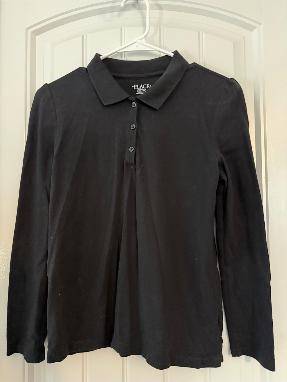 The Children's Place Black Long-Sleeve Polo Shirt
